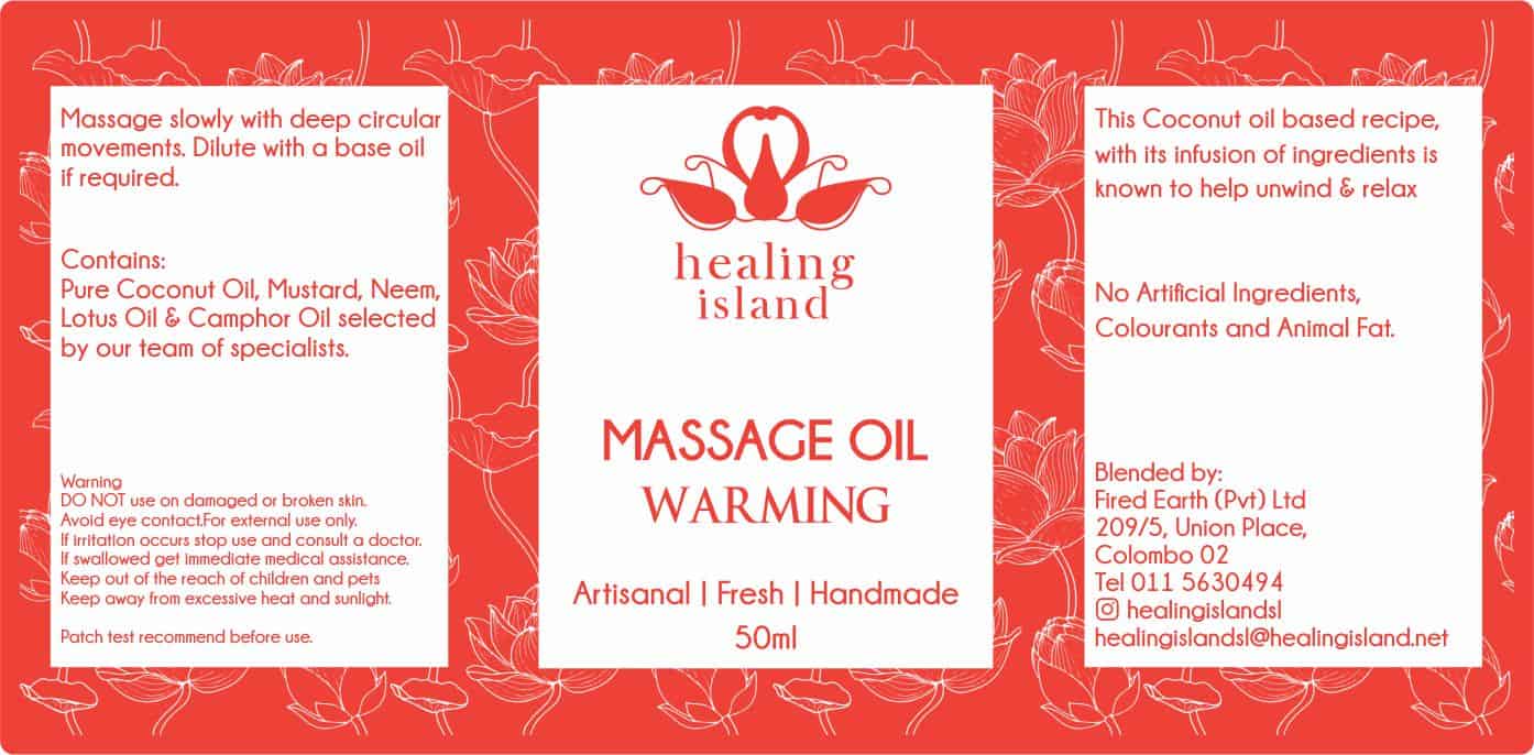 Massage Oils (Warming) Healing Island